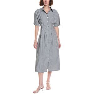 Colette Rose Womens  Striped Shirtdress, Gray